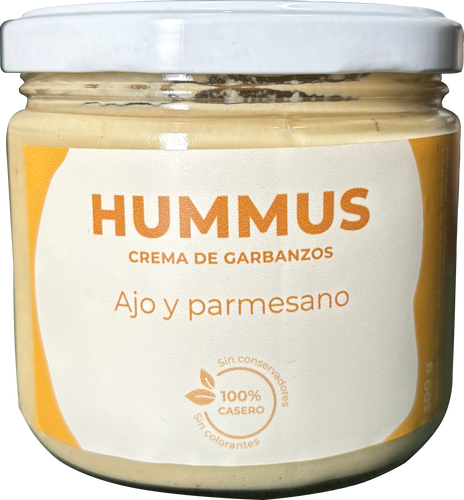 Hummus ajo y parmesano