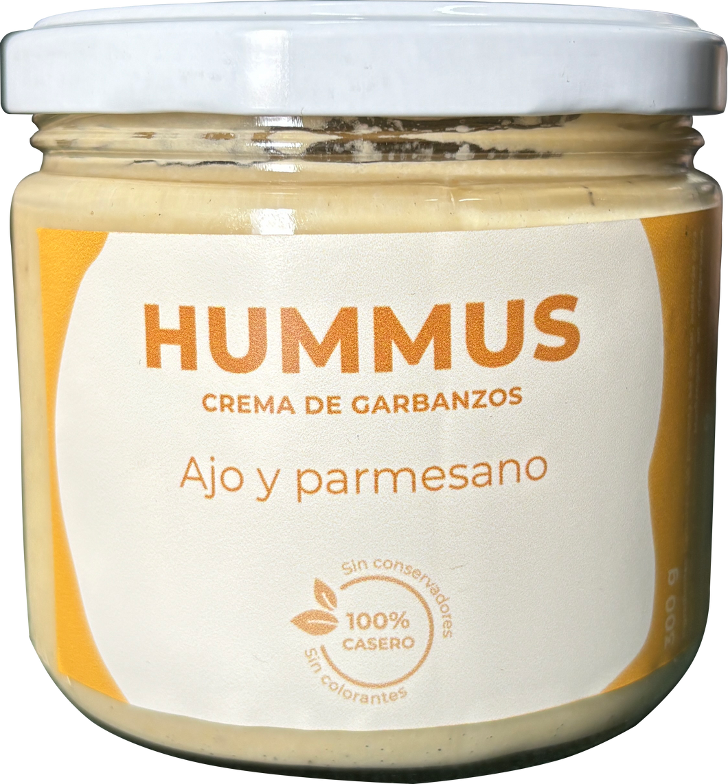 Hummus ajo y parmesano